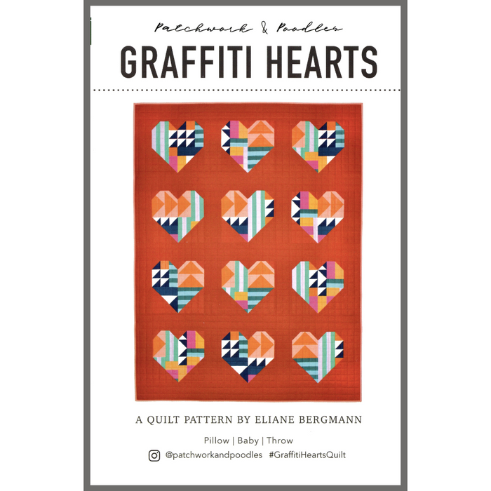 Graffiti Hearts Quilt | Paper Pattern