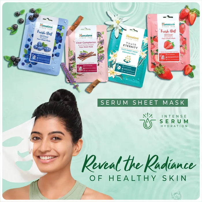 Himalaya Clear Complexion Brightening Mulethi Face Sheet Mask-30g