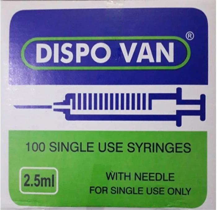 HMD Dispo Van Disposable Syringe with needle -2.5 ML