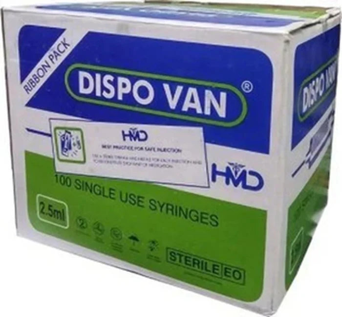 HMD Dispo Van Disposable Syringe with needle -2.5 ML