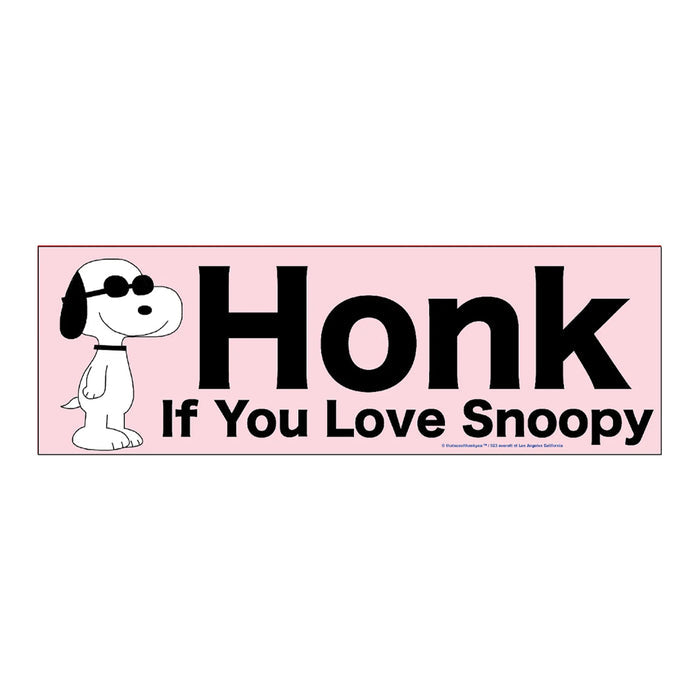 Honk if you love snoopy bumper sticker