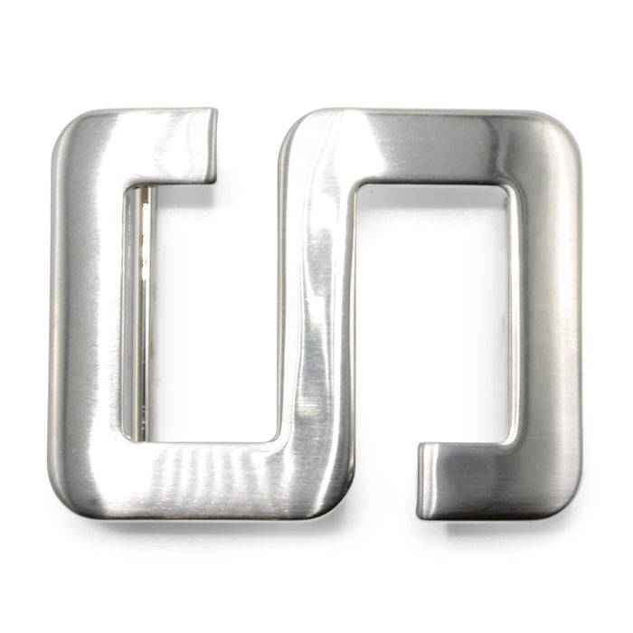 Silver Inverted S Plate belt buckle 40mm - Elliot Rhodes