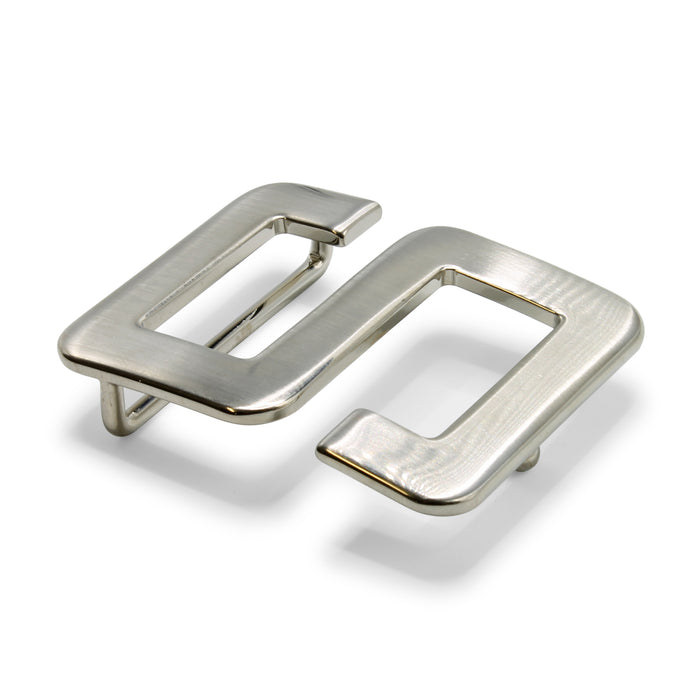 Silver Inverted S Plate belt buckle 40mm - Elliot Rhodes