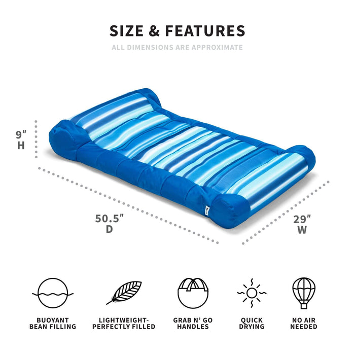 Dimensions Kona hammock pool lounger #color_blurred-blue