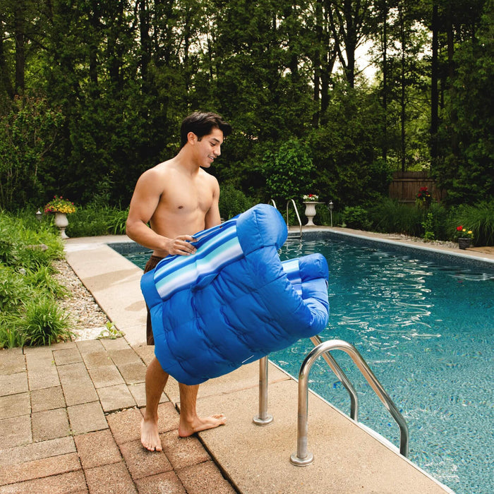 Pool float and chair kona hammock #color_blurred-blue