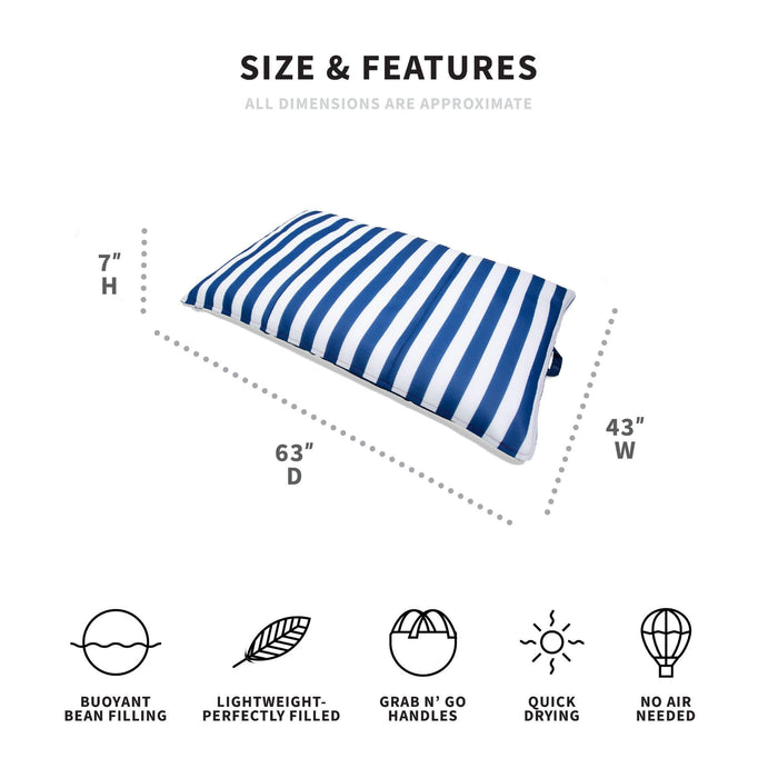 Lagoon Lounger pool float dimensions Nautical Stripe #color_americana-nautical-stripe