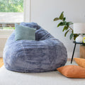 Modern Comfort Foam Filled Bean Bag Chair #color_stone-short-shag