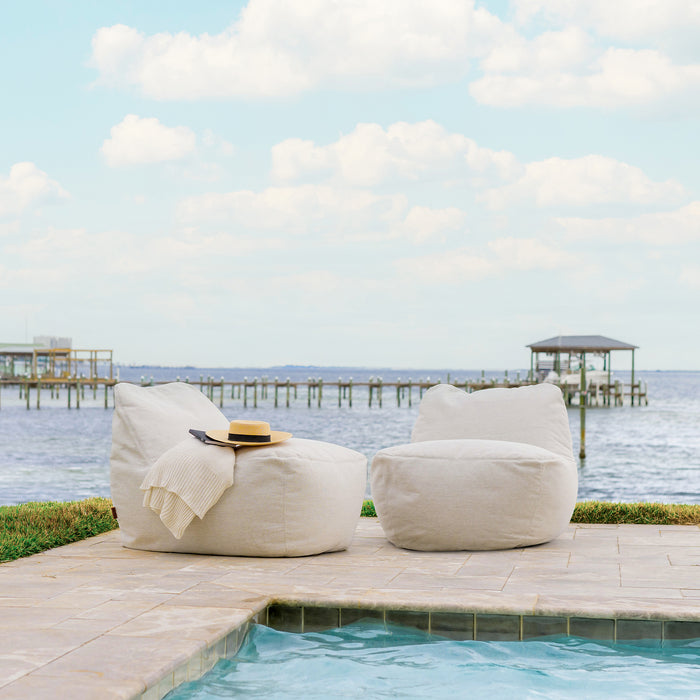 Luft Outdoor Patio Chairs #color_sunlit-ivory-outdoor-performance-linen