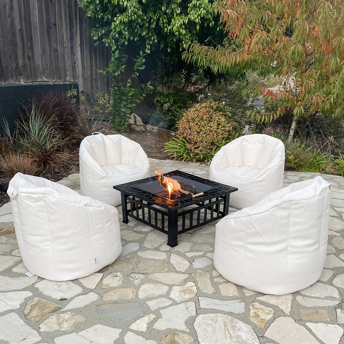 Milano Outdoor Weather Proof Chairs #color_white-marine-vinyl