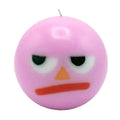 Moodz™ - Grumpy Round Face Candle, Pink, 50h