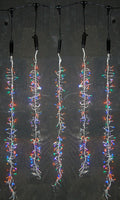 Multi Colored LED Snowfall Strings Set of 5