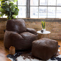 Nestle Foam-Filled Lounge Chair Living Room or Nook Chair #color_espresso-blazer