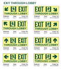 New York City Approved "Exit Through Lobby" Signs