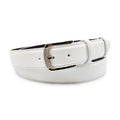 White Optic Mottled Ridge Prong leather belt - Elliot Rhodes