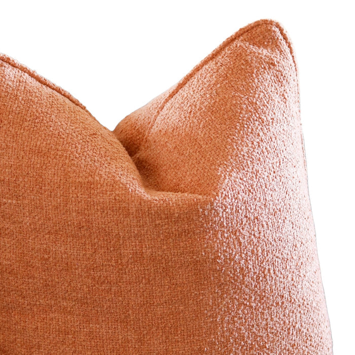 Peach Boucle Pillow - 22"