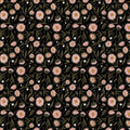 Rayon: Large Floral in Black | Nature Trail