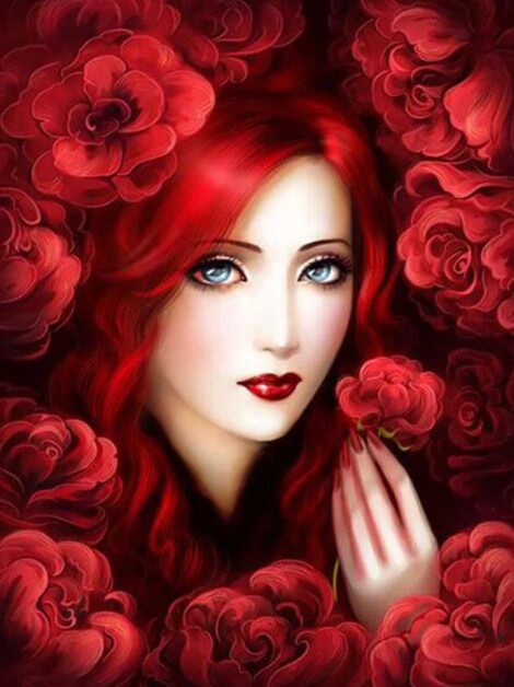 Stunning Lady Paint by Diamonds