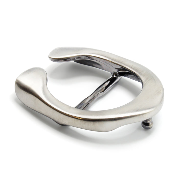 Satin Silver Reverse C Horseshoe belt buckle 30mm - Elliot Rhodes