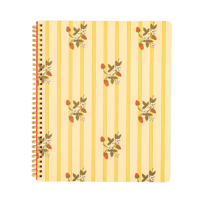Rough Draft Large Notebook, Floral Stripe