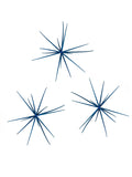 Set of 3 Teal Glittered 15" Starburst