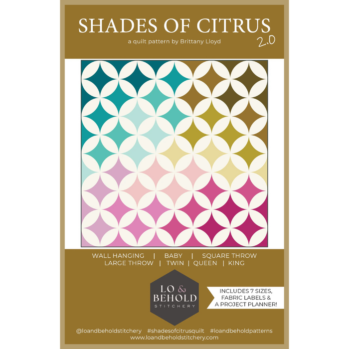 Shades of Citrus 2.0 Quilt | Paper Pattern