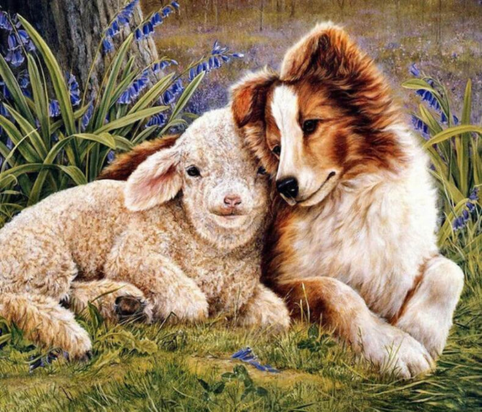 Sheep & Dog Diamond Painting