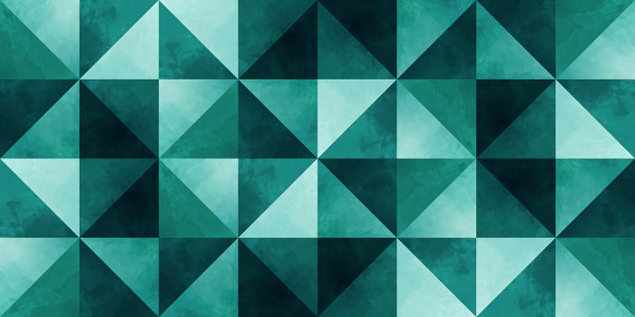 Geometric pattern with green triangles on a textured background