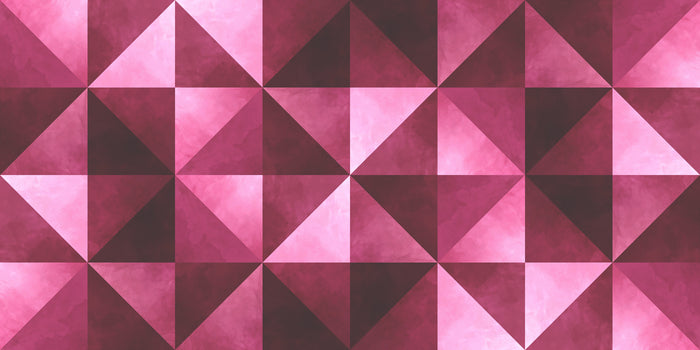 Geometric pattern with pink and dark magenta triangles