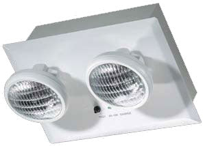 Steel Recessed Backbox Emergency Light 2 Round Heads - 12-36 watts