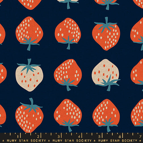 Strawberry in Navy | Strawberry CANVAS