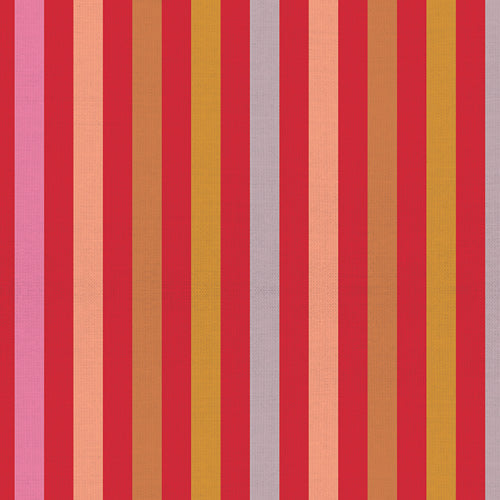 Striped pattern with vertical red, orange, and gray stripes on a red background