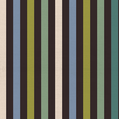 Pattern of vertical stripes in various green & blue colors on a dark background