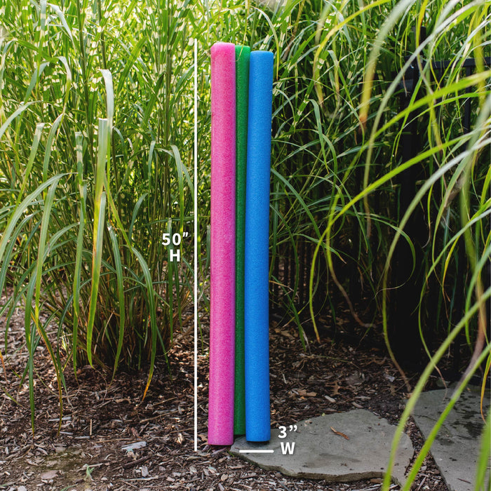 Foam Pool Noodle Case of 40 in Green, Blue, Pink dimensions #style_blue-green-pink-20pk