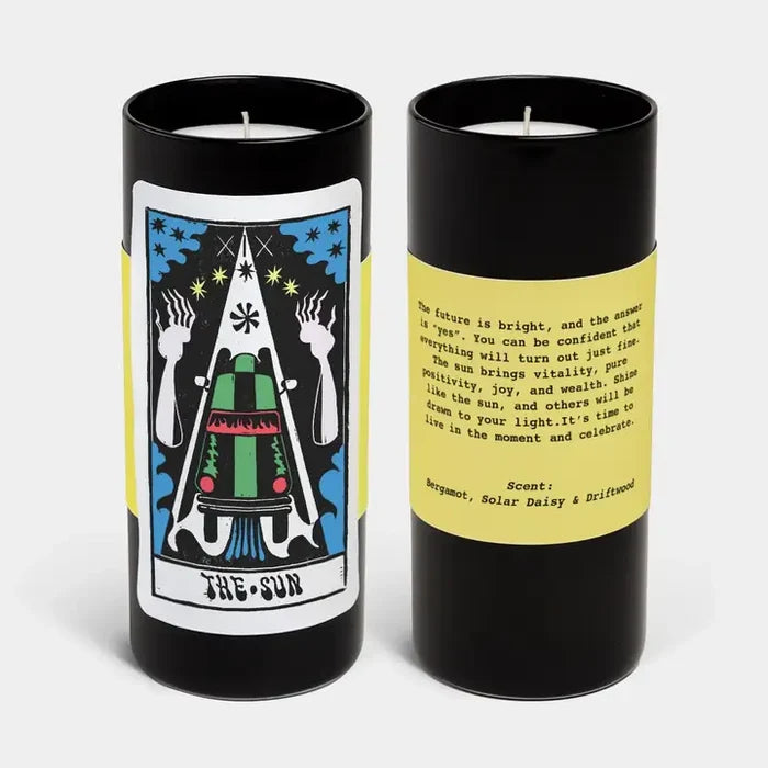 Tarot Candle, the Sun - 6" Tall & 60 Hr Burn, Scented