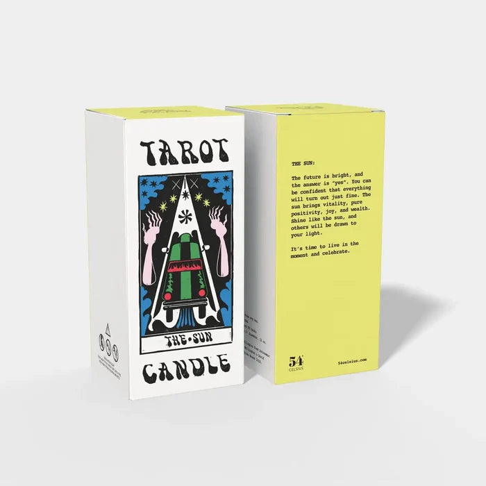 Tarot Candle, the Sun - 6" Tall & 60 Hr Burn, Scented