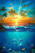 Under Water Dolphins Paint by Diamonds