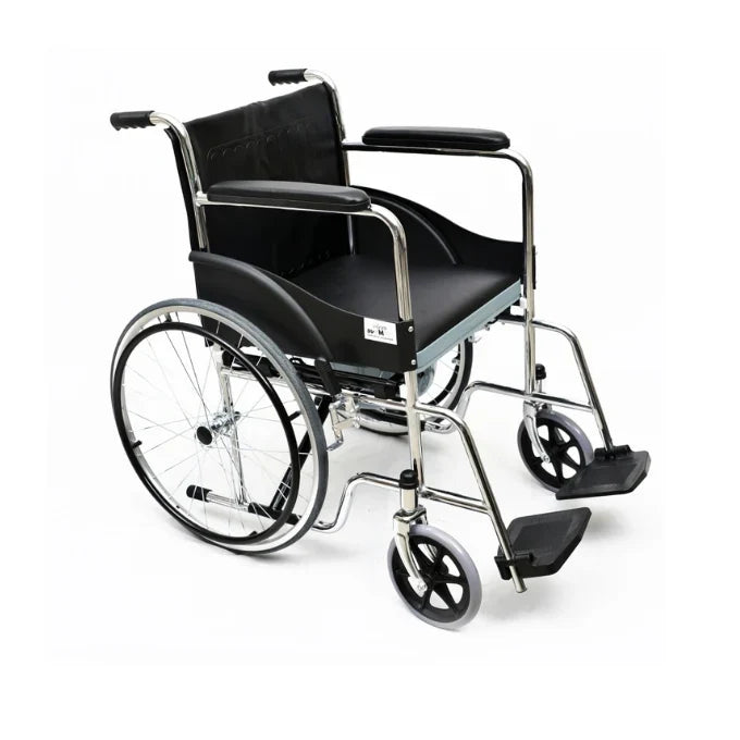 Wheelchair with Commode - Seat Lift