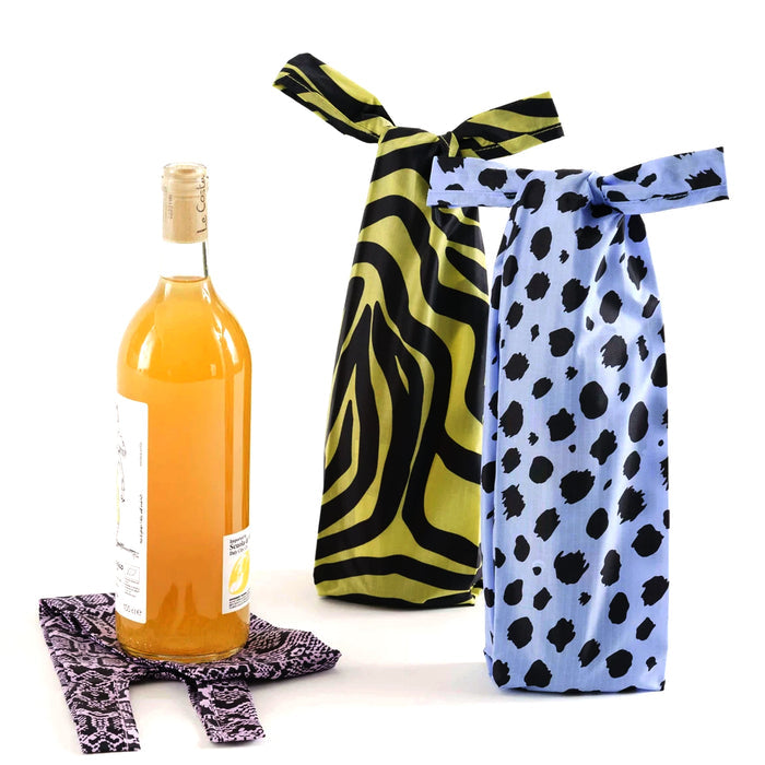 Wine Baggu Set of 3 Animal Print