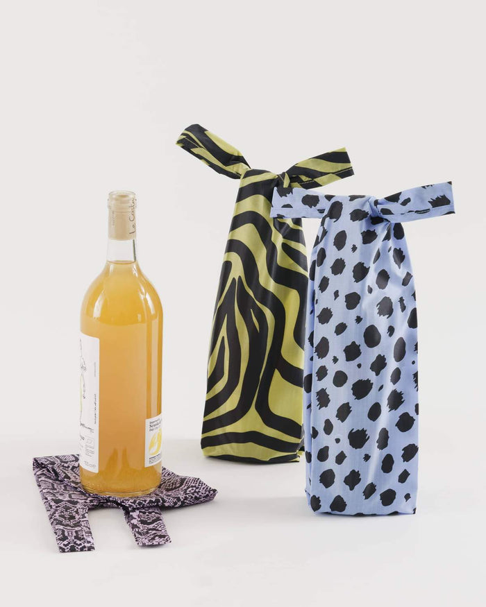 Wine Baggu Set of 3 Animal Print