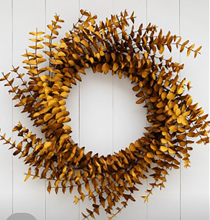 Yellow-Brown Leafy Wreath