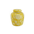 Yellow Round Stoneware Ginger Jar
