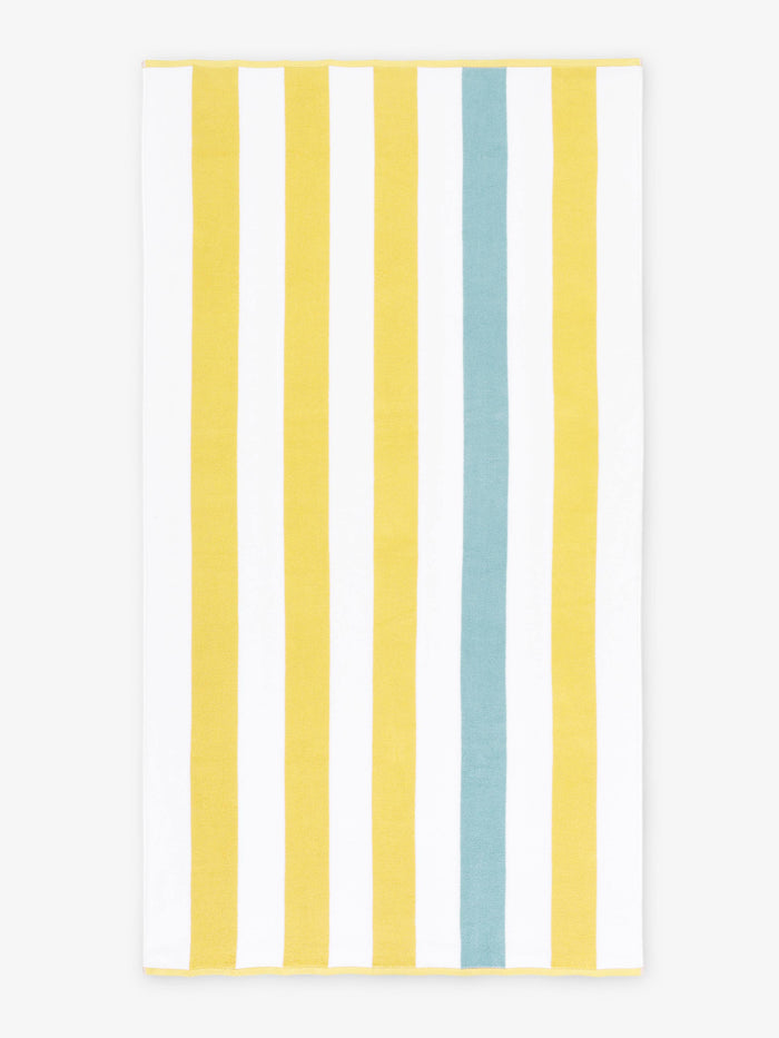 Yellow Sea Glass Cabana Beach Towel